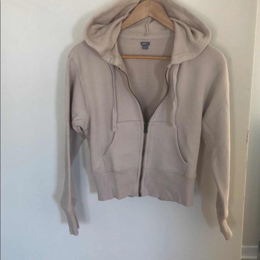 Cropped Zip Up Hoodie